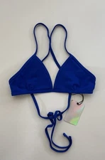 Jolyn Triangle Bikini Top Size Small Blueberry - NEW