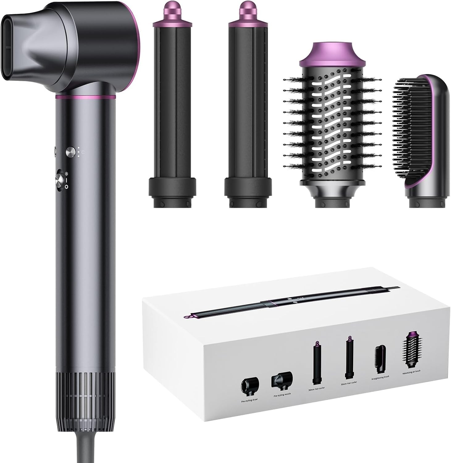 5-in-1 Hot Air Styler – High-Speed 110,000 RPM Hair Dryer Set with Auto