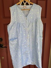 Mamaw Summer Blue Mumu House Dress Nightgown Duster Women's XXL 2XL