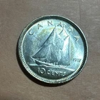 1937 Canada 10 Cents Silver Coin, MS Grade (Mint State Uncirculated)