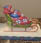 Retired Jim Shore 2006 A Ride with Santa Skating Pushing Sleigh #4005444 Figure  — photo 5