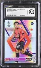 2022-23 Topps Finest UEFA CC #112 Desire Doue Refractor RC CGC 9.5 Mint +