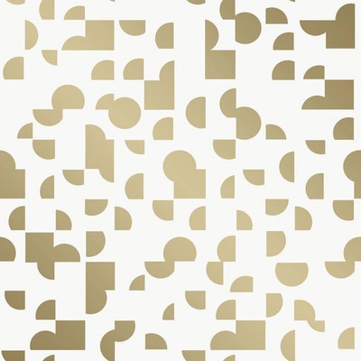 Tempaper & Co. Mod Geo Removable Peel and Stick Wallpaper, Soiree Gold,