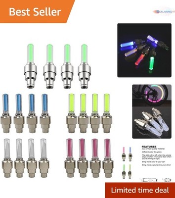 LED Wheel Valve Cap Lights 20 Pack for Car Bike Bicycle Waterproof Auto Shine
