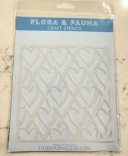 Flora Fauna XOXO 40006 Craft Stencil Papercrafts Valentine Love