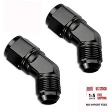 AN6 45 Degree Fitting, 6AN Female - 6AN Male 45 Degree Swivel Adapter AN6-Black