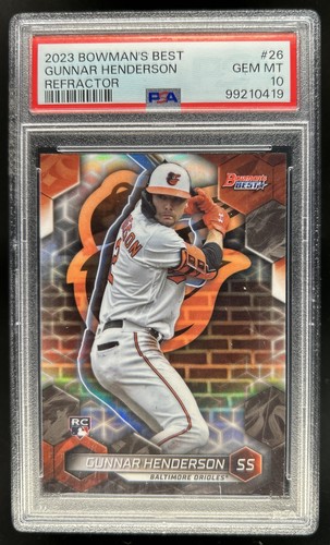 2023 Bowman's Best Gunnar Henderson Refractor Rookie RC #26 Orioles PSA 10