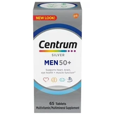 Centrum Silver Men 50 Plus Multivitamin Supplement Tablets, 65 Count
