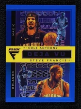 2020 Flux Deja Vu Blue Prizm 32/99 Cole Anthony Steve Francis #14 Rookie RC 1t5