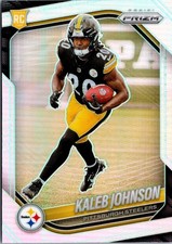 2025 Panini Football Prizm Kaleb Johnson Silver #375 RC Pittsburgh Steelers