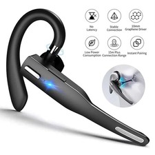 Bluetooth 5.0 Earpiece Wireless Headset Noise Cancelling Earbuds Driving Trucker