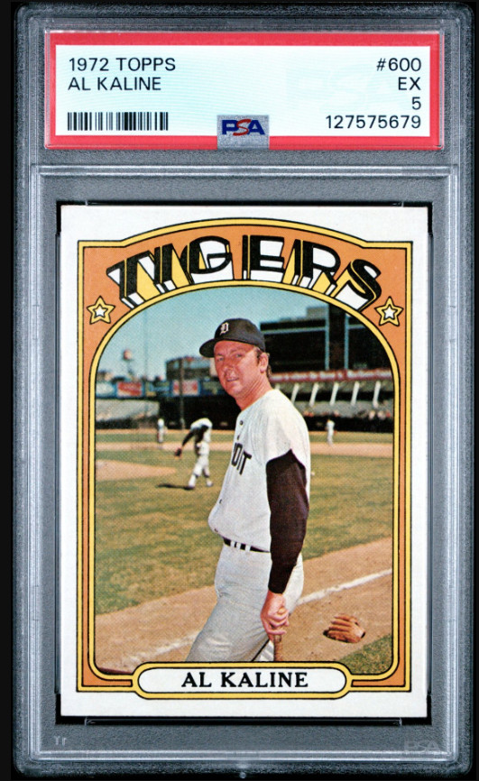 1972 Topps - Al Kaline HOF  #600 PSA5 EX