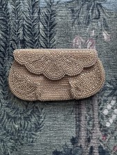 Vintage Faux Pearl Beaded Evening Bag Clutch Purse Japan Craftsmanship