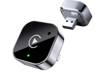 Updated 2025 CarPlay Wireless Adapter iPhone & Android Mini Adapter W/Cable USB