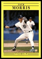 Jack Morris 1991 Fleer #343 Detroit Tigers MLB READ FREE SHIPPING AutographDen