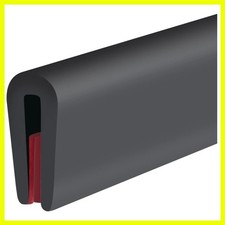 Rubber Edge Trim, Fit 1/16"1.0mm, Length 10Ft, Black Color Self-Adhesive Ed...