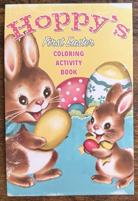 Hoppy s 1st Easter Coloring Book Vintage Inspired  Postcard #5328 Card Ephemera