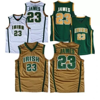 Throwback Retro James 23 High School Basketball Jerseys Men Stitched Name Number