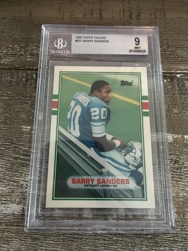 1989 Topps Traded #83T Barry Sanders Rookie MINT BGS9 Lions