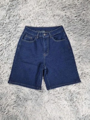 Damen Shorts Denim Rohblau 90er Jeans Weite Retro Streetwear