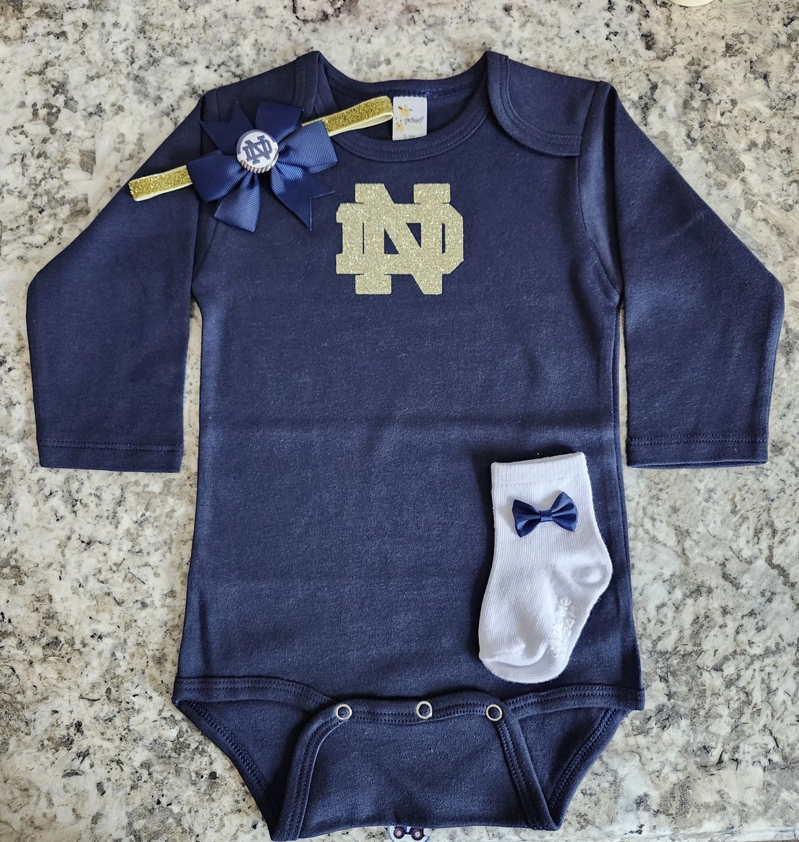 Notre Dame infant/baby outfit Notre Dame baby gift Notre dame take