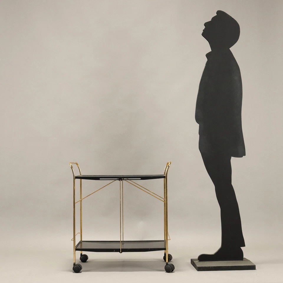 Carro de servir plegable vintage años 80 metal Italia Foto 2 de 4