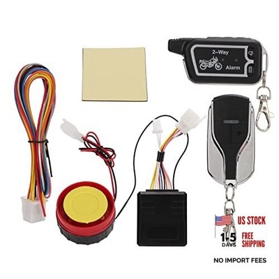 Motorcycle Alarm System, Two Way Alarm System Vibration Sound Alert LCD Remote 