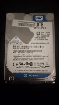 Western Digital WD Blue 1TB SATA , 2,5 Zoll Interne Festplatte (WD10JPVX)