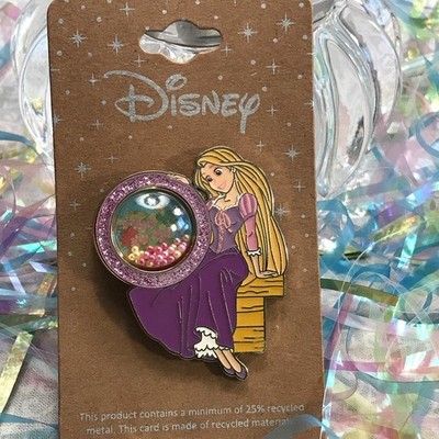 Disney Box Lunch Rapunzel & Pascal Floral Snow Globe LE 1000 Pin