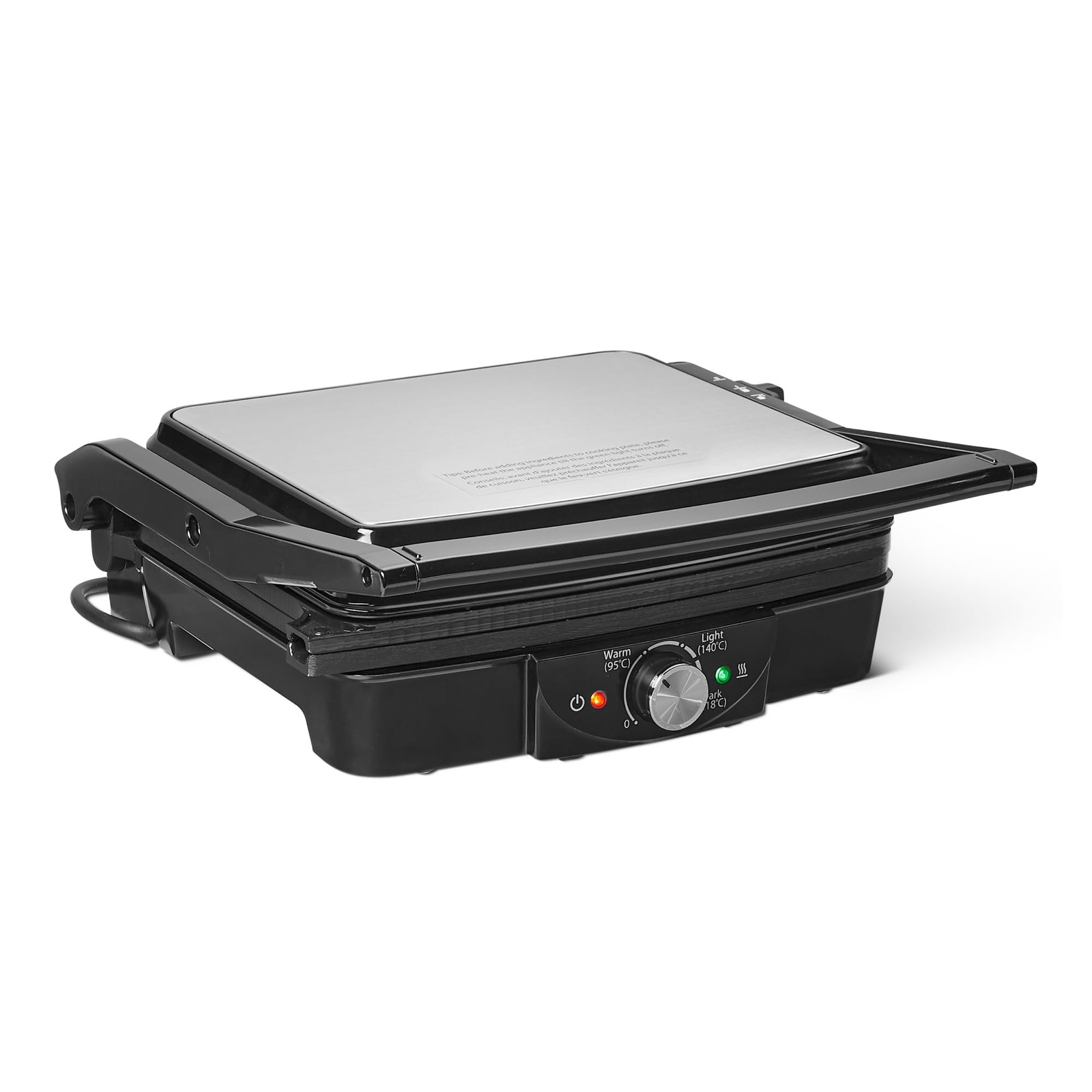 Amazon Basics Sandwich Toaster & Indoor Electric Grill with Temperature Control