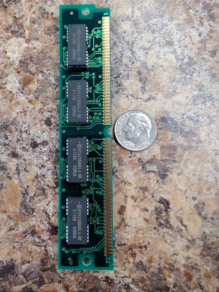 4MB Hyundai Hynix HY514400A FPM Fast Page Mode DRAM SIMM Arbeitsspeicher RAM, OK - Image 3 of 4