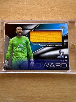 Topps Premier Gold 2014 Tim Howard Football Fibers Relic Black 22/25