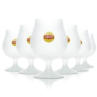 6X Lipton Eistee Glas 0,3L Tulpe Kelch Pokal Frosted Longdrink Cocktail GläSer