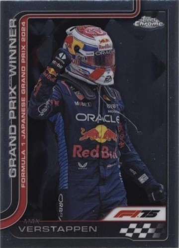 2025 Topps Chrome F1 Max Verstappen Black Logofractor /10 Ace Of