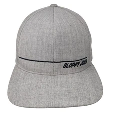 Sloppy Joes Snapback Hat Gray One Size Embroidered The Classics Yupoong