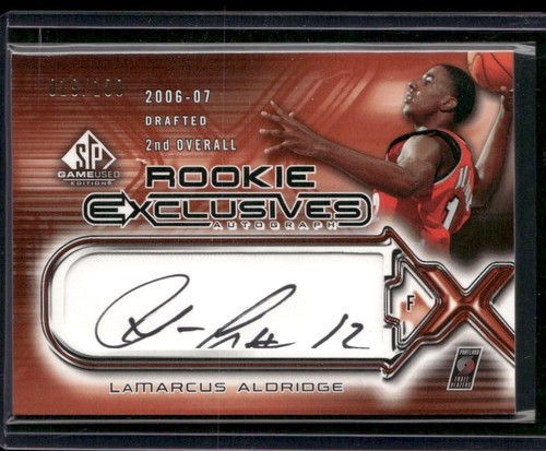 2006-07 SP Game Used #RE-LA LaMarcus Aldridge Rookie Exclusive Autographs #/100