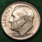 1964-D Roosevelt Dime – 90% Silver – Denver Mint – Last Year Silver