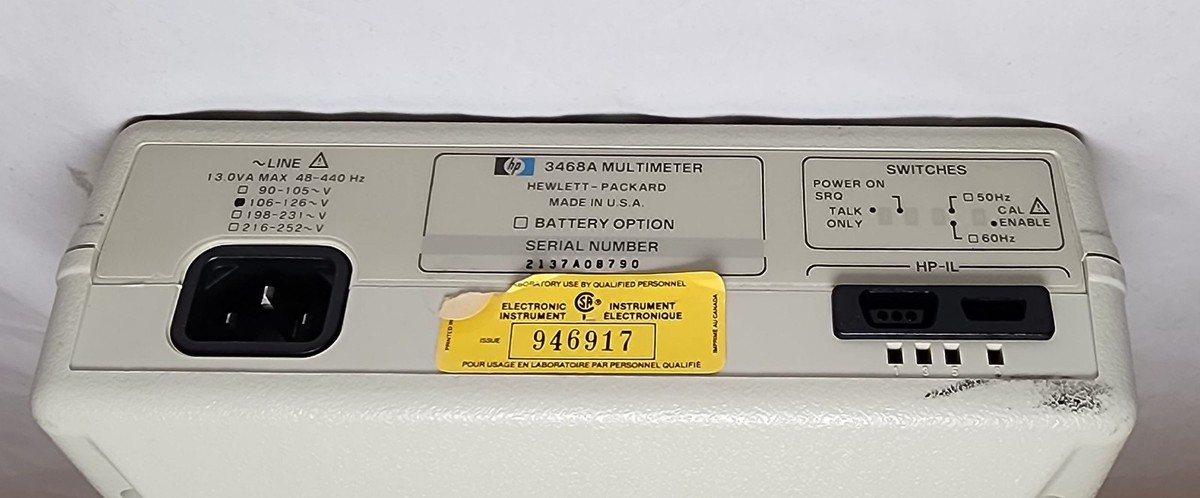 Hewlett-Packard HP 3468A digital multimeter voltmeter DMM RMS, 2