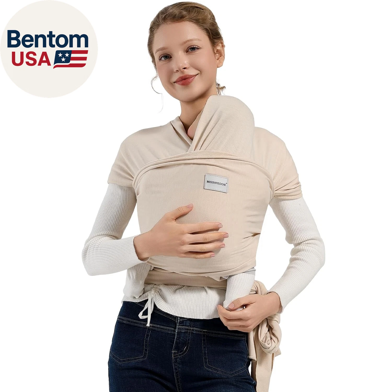 Baby Wraps Carrier, Baby Carrier Wrap Newborn Sling 7-35Lbs, Baby Wearing Wrap N