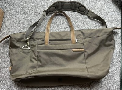Briggs & Riley 256-7 Large Weekender Travel Tote Duffel Olive Ballistic Nylon