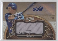 2013 Topps Triple Threads Unity Jumbo Relics Sepia 10/75 Mike Olt Auto g6w