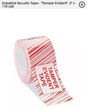 Uline 3  x 110 yd Tamper-Evident Security Tape - Full Unopened Case 24 Rolls 