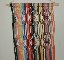 Handmade Macram  Wall Hanging Small Space Decor   Many Colors   Boho Cotton Art