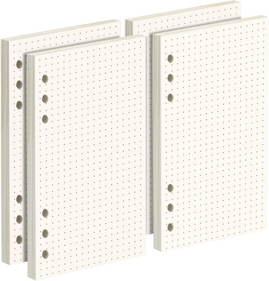 180 Blätter A6 Papier Gepunktet, 6 Löcher Nachfüllpapier Nachfüllbare Refill Pap