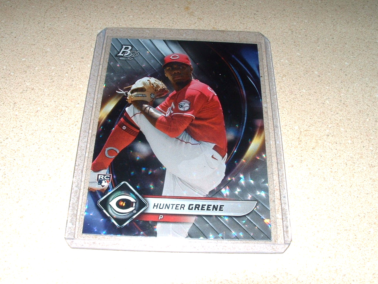 2022 BOWMAN PLATINUM BASEBALL HUNTER GREENE ICE FOIL ROOKIE PROSPECTS CARD