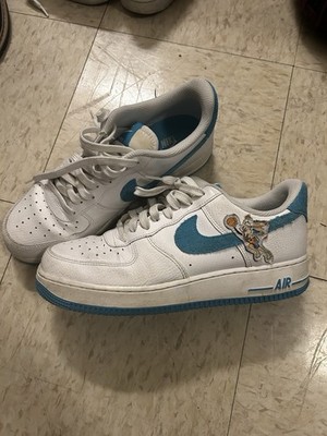 Nike Air Force 1 Low Men s Sneaker White/Blue Leather Lace-Up Bugs Bunny