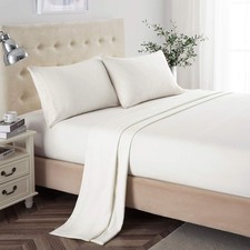 King Sheet Set, 2400 Thread Count Soft Deep Pocket Microfiber Sheets, 4 Pieces I
