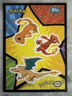 Pokemon 1999 Charizard Topps Movie Sticker Charmander Charmeleon Vintage Card