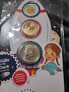 2019 US MINT ROCKET SHIP Glows in the Dark Kids Coin Set