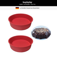 Silikon Backform 20Cm Rund 2 StüCk Bpa-Frei Antihaft FüR Kuchen Und Brot
